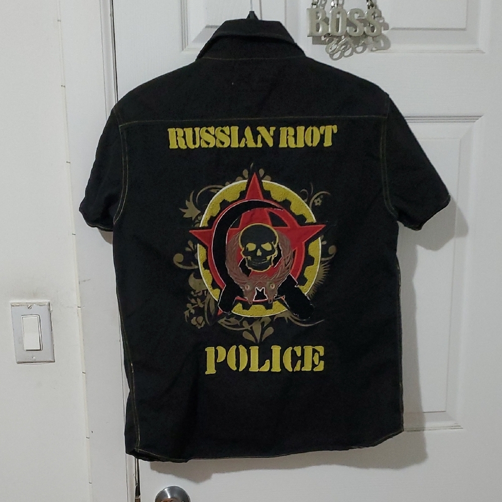 Toxic Waste Los Angeles Black Short Sleeve Jacket with Patches